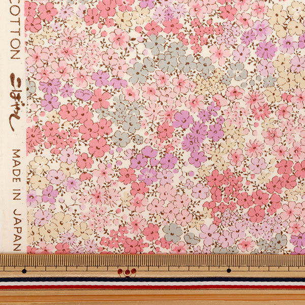 [Quantity starting from 5] Fabric 『Sheeting Champed Fleur Pink ACS1126-A" COTTON KOBAYASHI