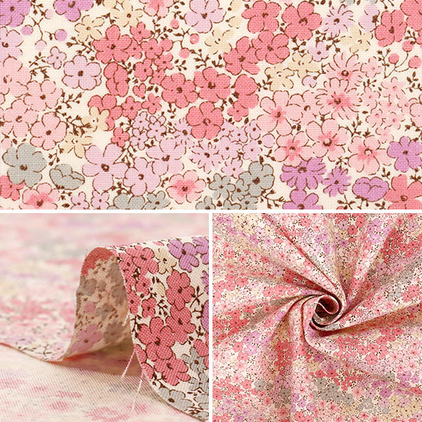 [Quantity starting from 5] Fabric 『Sheeting Champed Fleur Pink ACS1126-A" COTTON KOBAYASHI