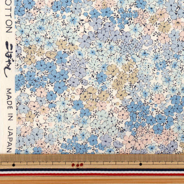 [Quantity starting from 5] Fabric 『Sheeting Champed Fleur Blue ACS1126-B" COTTON KOBAYASHI
