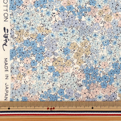 [Quantity starting from 5] Fabric 『Sheeting Champed Fleur Blue ACS1126-B" COTTON KOBAYASHI