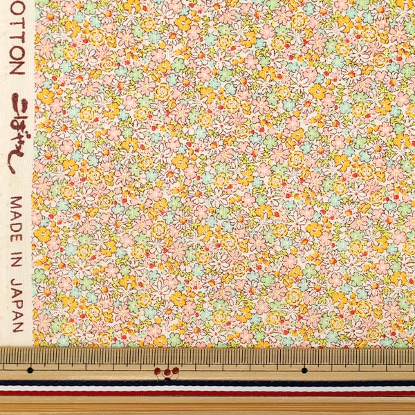 [Quantity from 5] Fabric 『Sheeting Petit Flower Yellow ACS1127-B" COTTON KOBAYASHI