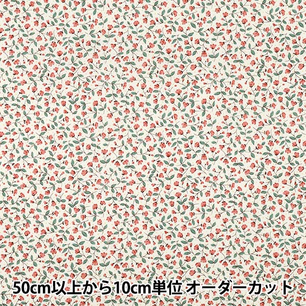 [Quantity from 5] Fabric 『Sheeting Floral flower red ACS1145-C" COTTON KOBAYASHI