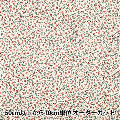 [Quantity from 5] Fabric 『Sheeting Floral flower red ACS1145-C" COTTON KOBAYASHI