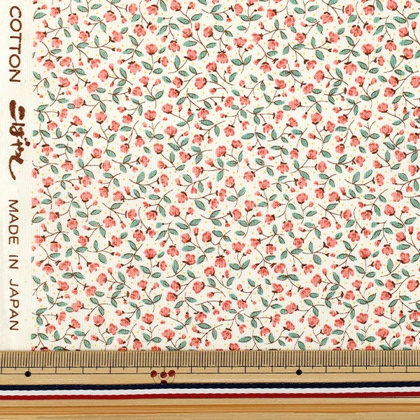 [Quantity from 5] Fabric 『Sheeting Floral flower red ACS1145-C" COTTON KOBAYASHI