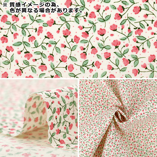 [Quantity from 5] Fabric 『Sheeting Floral flower ivory ACS1145-D" COTTON KOBAYASHI