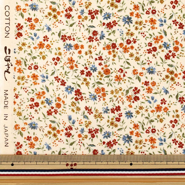 [Quantity from 5] Fabric 『Sheeting Country flower orange ACS1146-C" COTTON KOBAYASHI