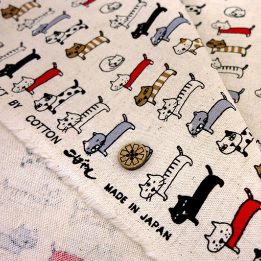 [From quantity 5] Fabric "Cotton hemp canvas Natural KTS3706-A" COTTON KOBAYASHI