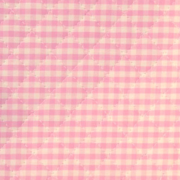 [From quantity 5] Fabric "Dyeing gingham quilting pink"