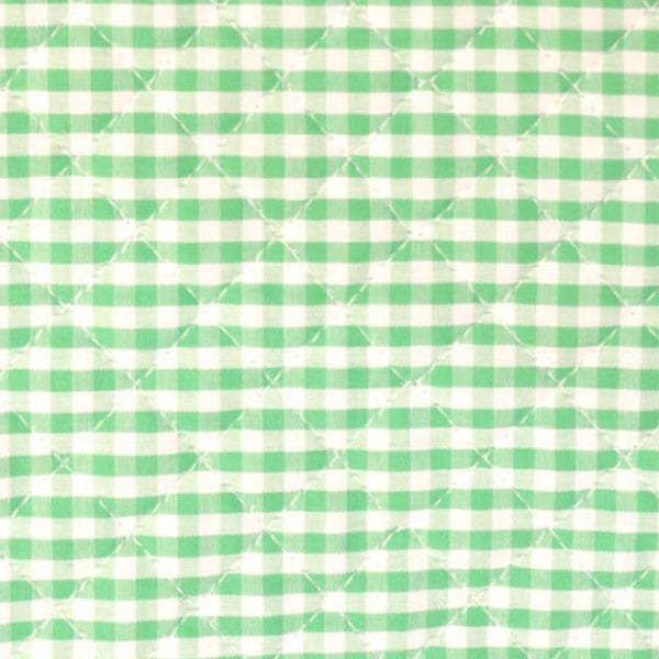 [From quantity 5] Fabric "Dyeing gingham quilting medium green"