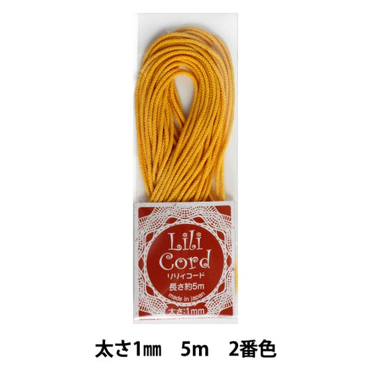 编织带 “百合代码1mm 5m 2nd颜色（黄色）”卡纳那川