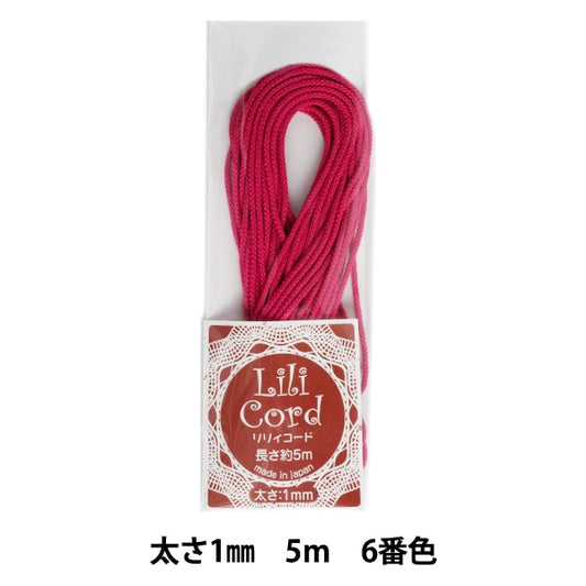 编织带 “百合代码1mm 5m 6颜色（粉红色）”卡纳那川