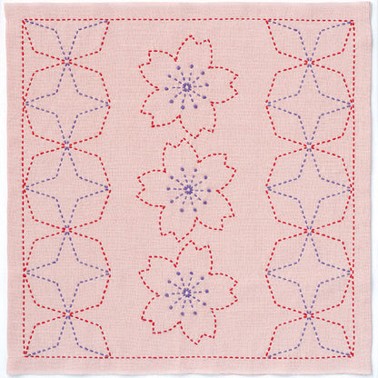 Embroidery kit "SashikoKit Hana Fukin Sakura and Kakunoho (Shibu Pink) 243] Olympus