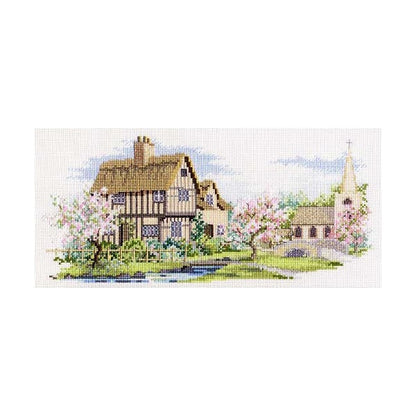 刺绣套件“交叉针迹刺绣套件Darwent Water Blossom Lane（Off -White）7294” Olympus
