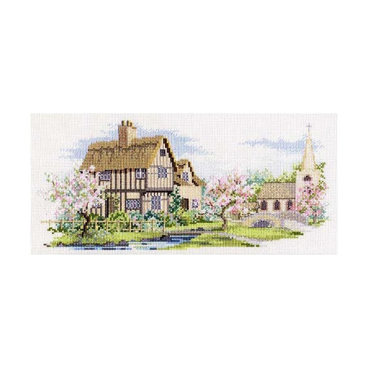 刺绣套件“交叉针迹刺绣套件Darwent Water Blossom Lane（Off -White）7294” Olympus