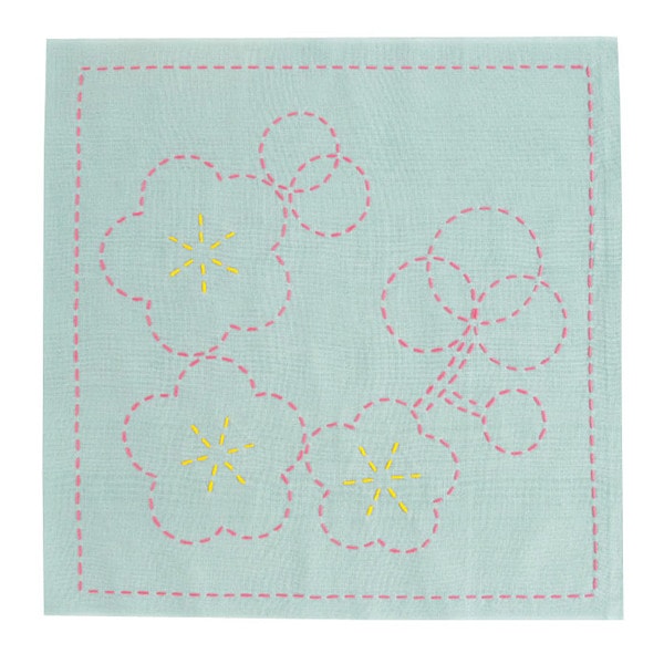 Embroidery Fabric "The series that everyone can do is easy"SashikoHanafukin "Ume 271" Olympus