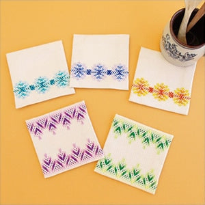 Embroidery kit "Sweden embroidery kit coaster 5 pairs SW-15" Olympus