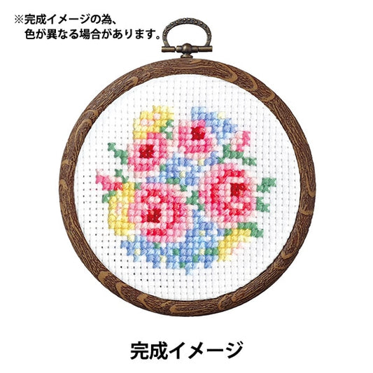 刺绣套件“十字缝刺绣套件套件套件盒pitfop果实和花朵玫瑰花束7445” Olympus