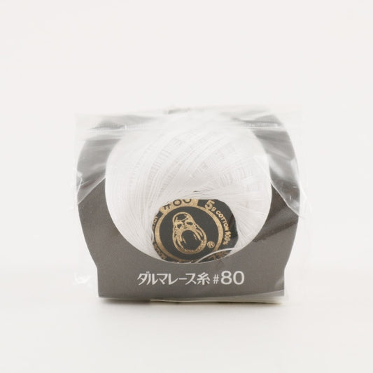 钩针线 『DARUMA钩针线 ＃80 5G 1（白色）數字] Daruma DARUMA 橫田