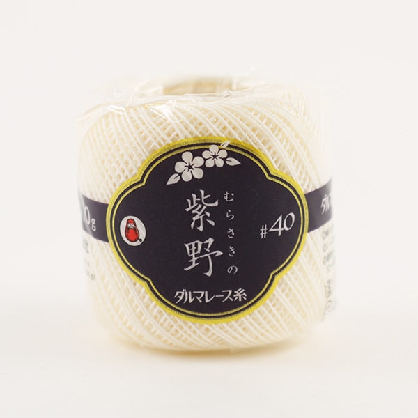 钩针线 “ Shino＃40 10G 2（Off -White）銀行” Daruma DARUMA 橫田