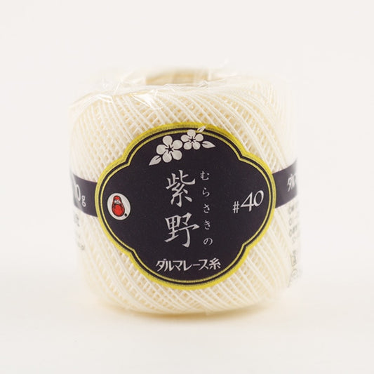 钩编线 “ Shino＃40 10G 2（Off -White）银行” Daruma DARUMA 横田