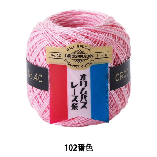 钩针线 『Olympus钩针线 黃金票＃40 10G 102顏色” Olympus