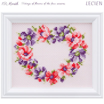 Embroidery kit "Seasonal flowers of flowers from cross stitches February Anemone" LECIEN Lecien COSMO Cosmo