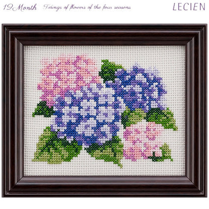 Embroidery kit "Seasonal flowering news from cross -stitched June hydrangea" LECIEN Lecien COSMO Cosmo
