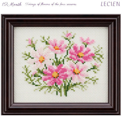 Embroidery kit "Seasonal flowers from the fourth flower of the cross stitch October Cosmos" Lecien Lecien COSMO Cosmo