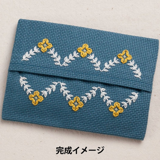 Embroidery kit "Teiastraplant® Pocket Tissue Case Blue No.2314" Lecien Lecien COSMO Cosmo
