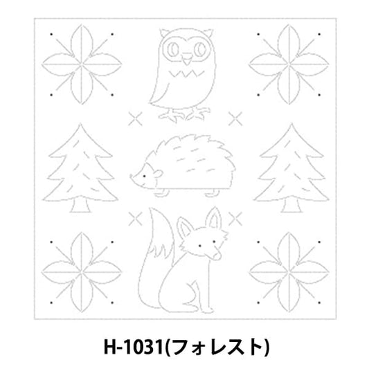 Embroidery Fabric "Scandinavian motif Flower Fukin cloth Pack H-1031 (Forest)" Olympus