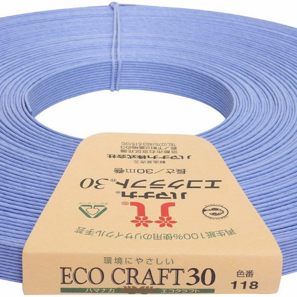 手工艺带“再生纸带Ecocraft30（Eco Craft 30）118彩色禁令蓝血” Hamanaka