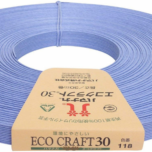 手工艺带“再生纸带Ecocraft30（Eco Craft 30）118彩色禁令蓝血” Hamanaka