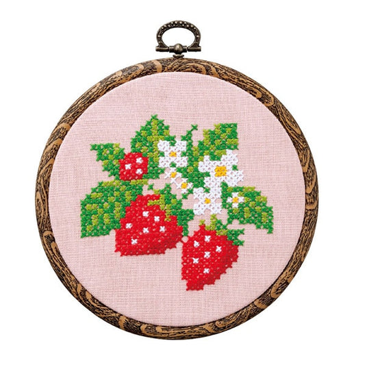 Embroidery kit "Cross stitch strawberry No.9902" Lecien Lecien COSMO Cosmo