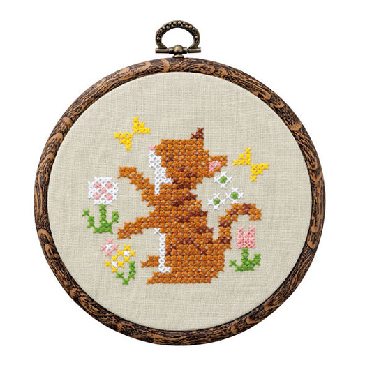 Embroidery kit "Cross stitchcat like coloring No.9905" Lecien Lecien COSMO Cosmo