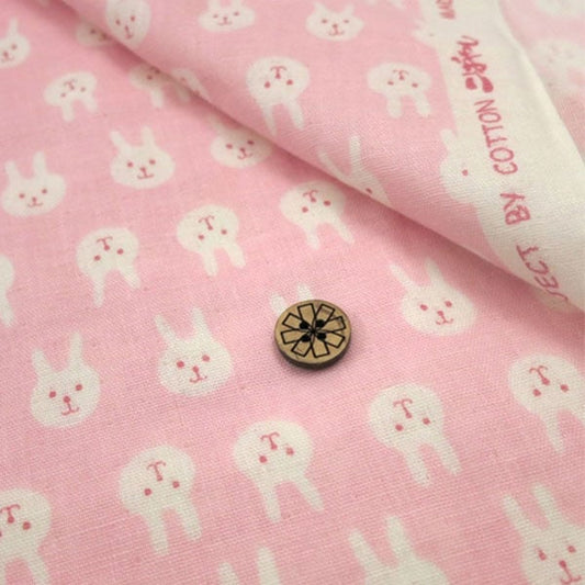 [From quantity 5] Fabric 『double gauze (Double gauze) Rabbit pink KTS3217-C] COTTON KOBAYASHI