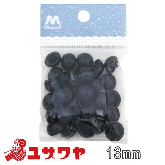 Buttons "Founded Botan 13mm Back Hole Type Black 30"