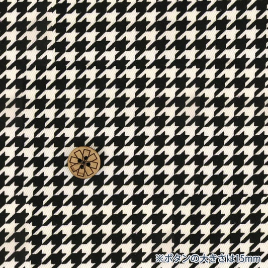 [来自数量5] 织物 “ Twill Check Print（Chidori）Off -black”