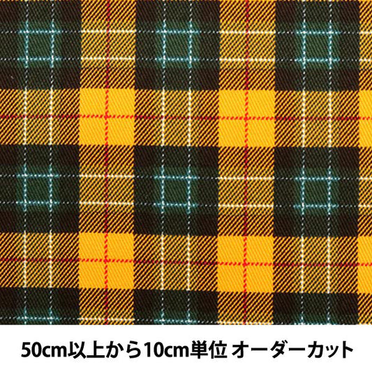 [来自数量5] 织物 “ Twill Check Print（黄色）”