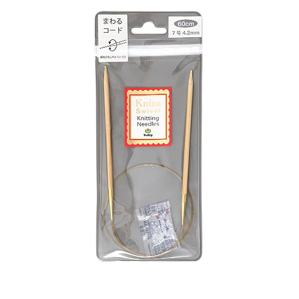 Knitting Needles "Knina Swivel Knitting Needless) BambooCirclar Needles 60cm 7] Tulip tulip