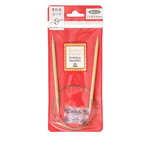 編織針 “ knina swivel編織不必要）竹子圓針 80cm 11]鬱金香郁金香