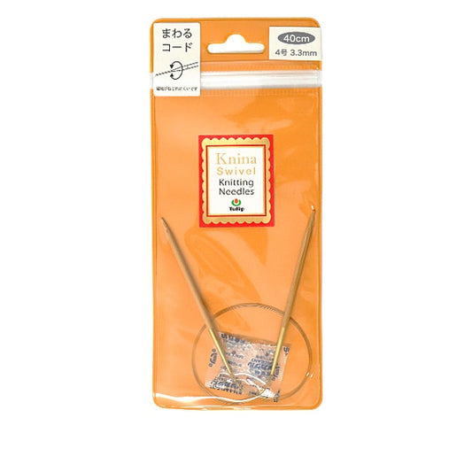 Knitting Needles "Knina Swivel Knitting Needless) BambooCirclar Needles 40cm 4] Tulip tulip