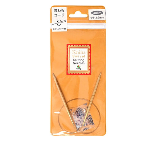 Knitting Needles "Knina Swivel Knitting Needless) BambooCirclar Needles 40cm No. 6] Tulip tulip