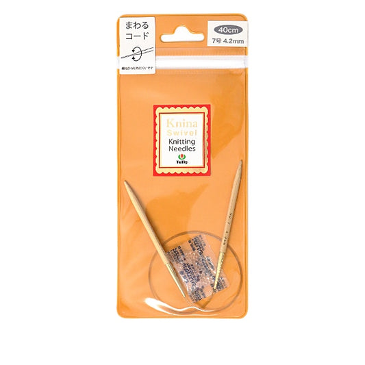 Knitting Needles "Knina Swivel Knitting Needless) BambooCirclar Needles 40cm 7] Tulip tulip