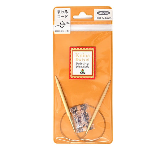 Knitting Needles "Knina Swivel Knitting Needless) BambooCirclar Needles 40cm No. 10] Tulip tulip
