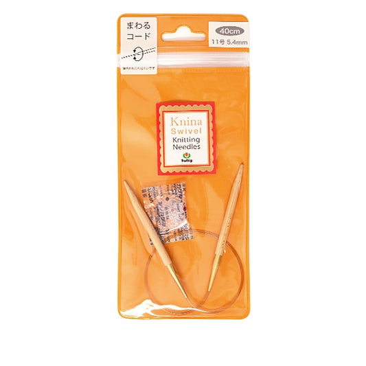 Knitting Needles "Knina Swivel Knitting Needless) BambooCirclar Needles 40cm 11] Tulip tulip