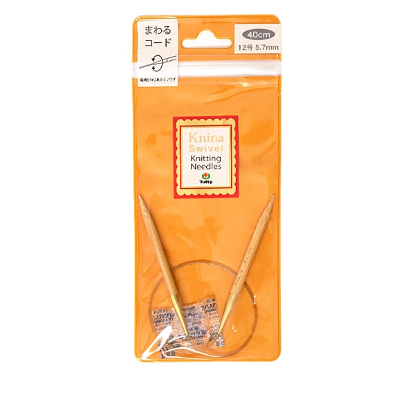 Knitting Needles "Knina Swivel Knitting Needless) BambooCirclar Needles 40cm No. 12] Tulip tulip