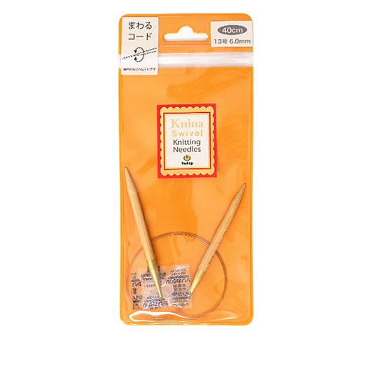 Knitting Needles "Knina Swivel Knitting Needless) BambooCirclar Needles 40cm 13] Tulip tulip