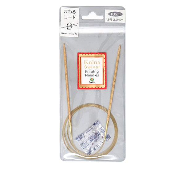 Knitting Needles "Knina Swivel Knitting Needless) BambooCirclar Needles 100cm 3] Tulip tulip