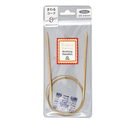Knitting Needles "Knina Swivel Knitting Needless) BambooCirclar Needles 100cm 5] Tulip tulip