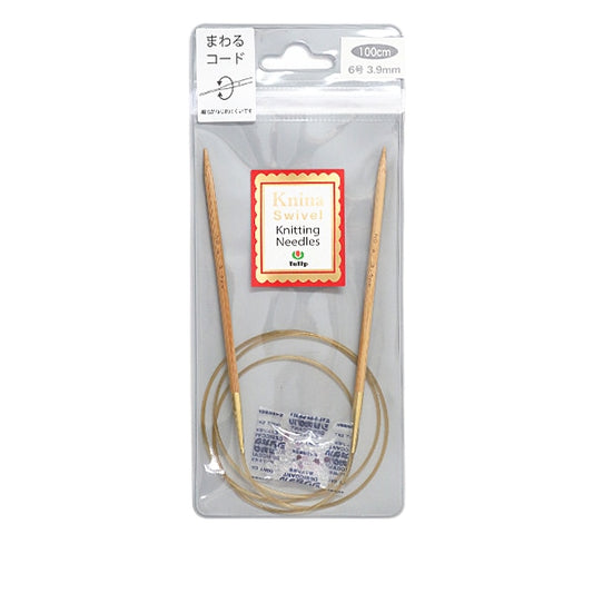 Knitting Needles "Knina Swivel Knitting Needless) BambooCirclar Needles 100cm No. 6] Tulip tulip